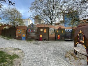 Playground that looks like a medieval city